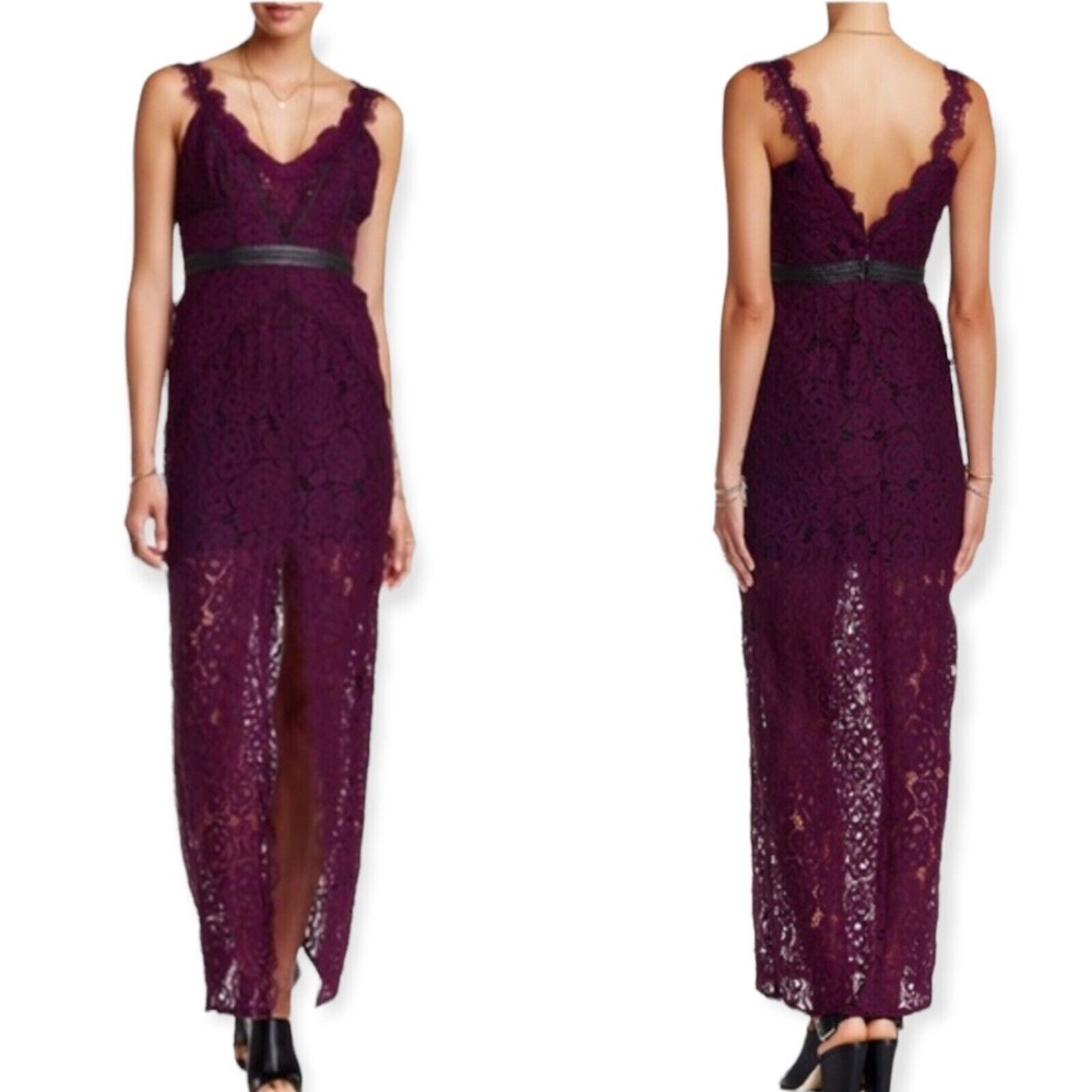 Free People Eggplant Lace Maxi Dress